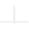 Ekena Millwork Eugene Architectural Grade PVC Gable Bracket, 96"W x 56"H x 2"D x 4"F, 14/12 Pitch GBP096X56X0204EUG00 - alternate 3